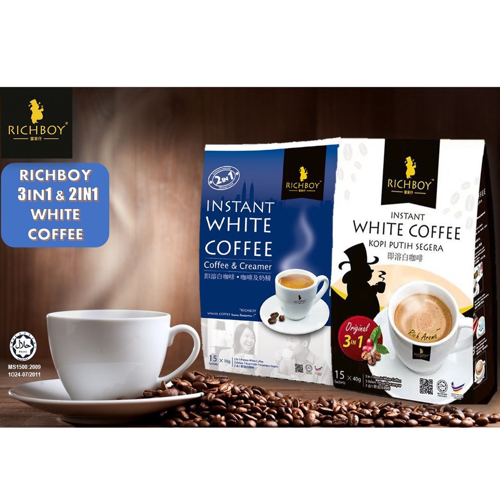 

Rich Boy White Coffee Malaysia White Coffee No Sugar 2 in 1 White Coffee 3 in 1 Kopi Richboy
