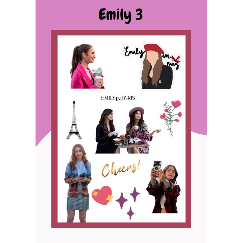 Sticker Pack Emily In Paris Tumblr Cute Aesthetic murah