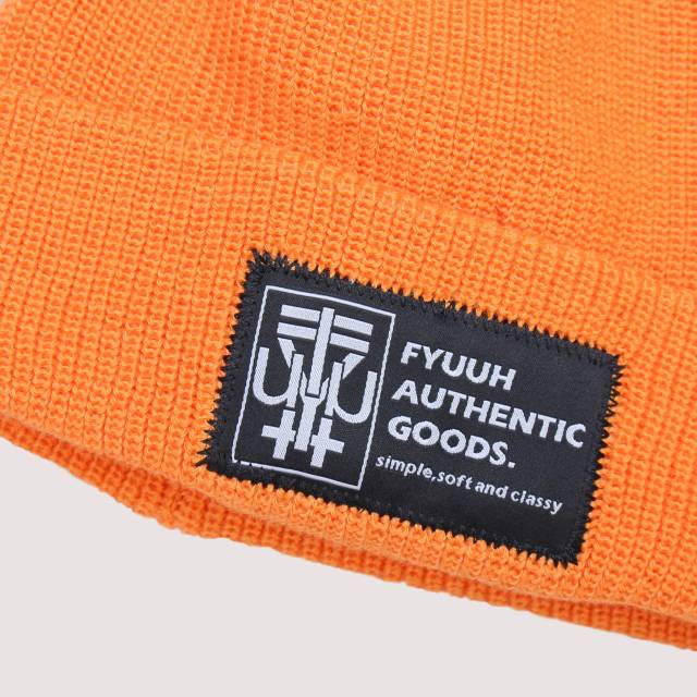 BEANIE HAT ORANGE ORIGINAL BY FYUUH