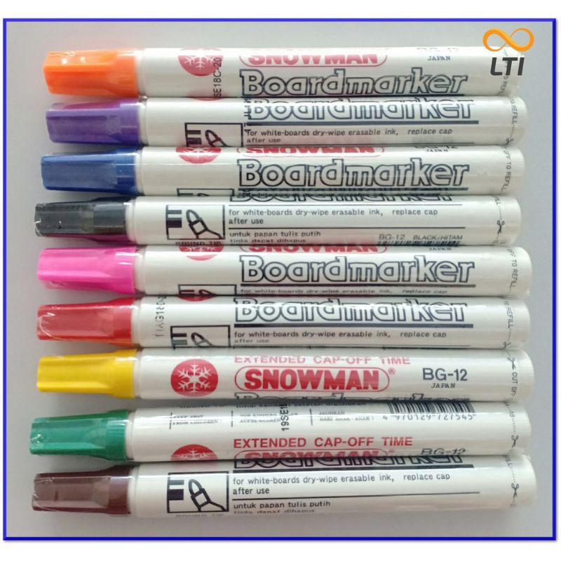 

Spidol Snowman boardmarker aneka warna