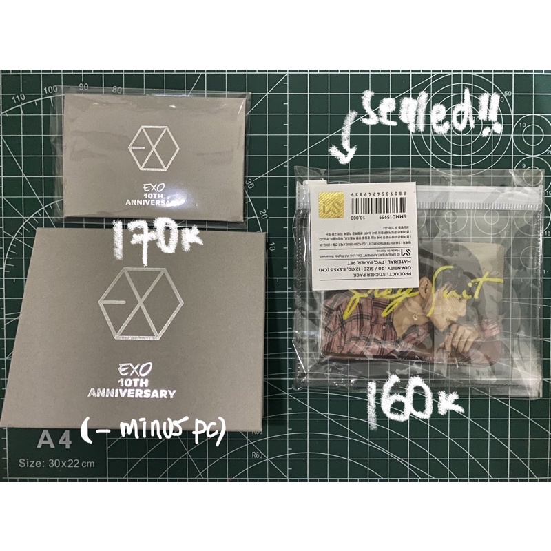EXO 10th Anniversary MD Necklace and SUHO Grey Suit Sticker Pack