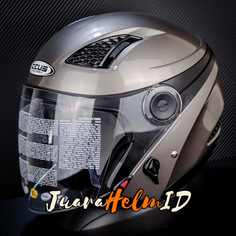 ZEUS Helm ZS610 SOLID / DARK SILVER / ZS-610 / ZS 610 Double Visor