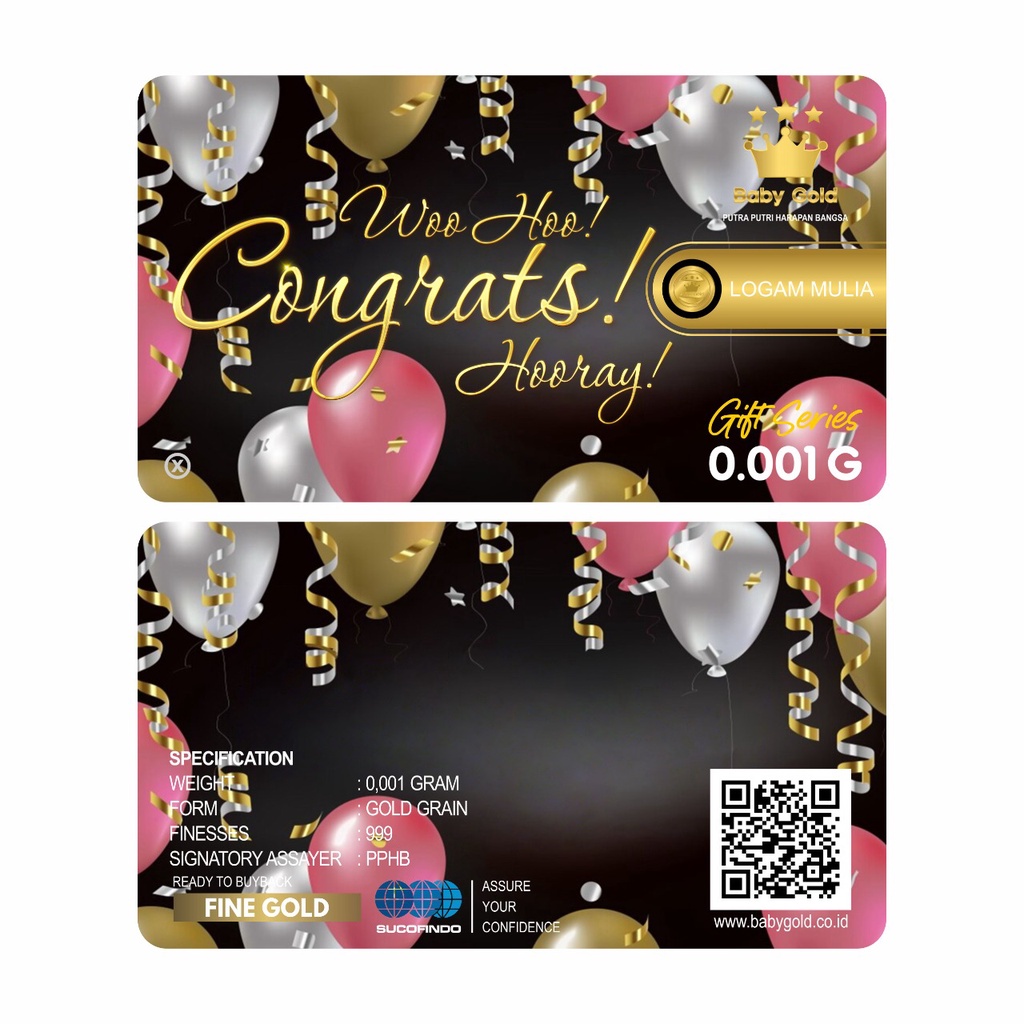 baby gold 0,005gr emas minigold bisa tukar antam-congratulation