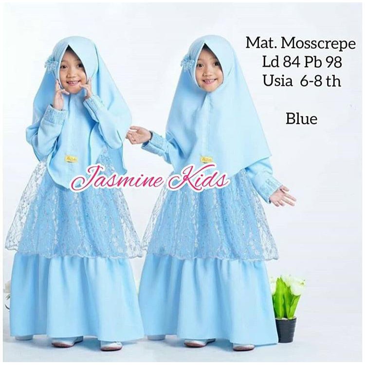 JASMINE KIDS DRESS ANAK GAMIS + HIJAB