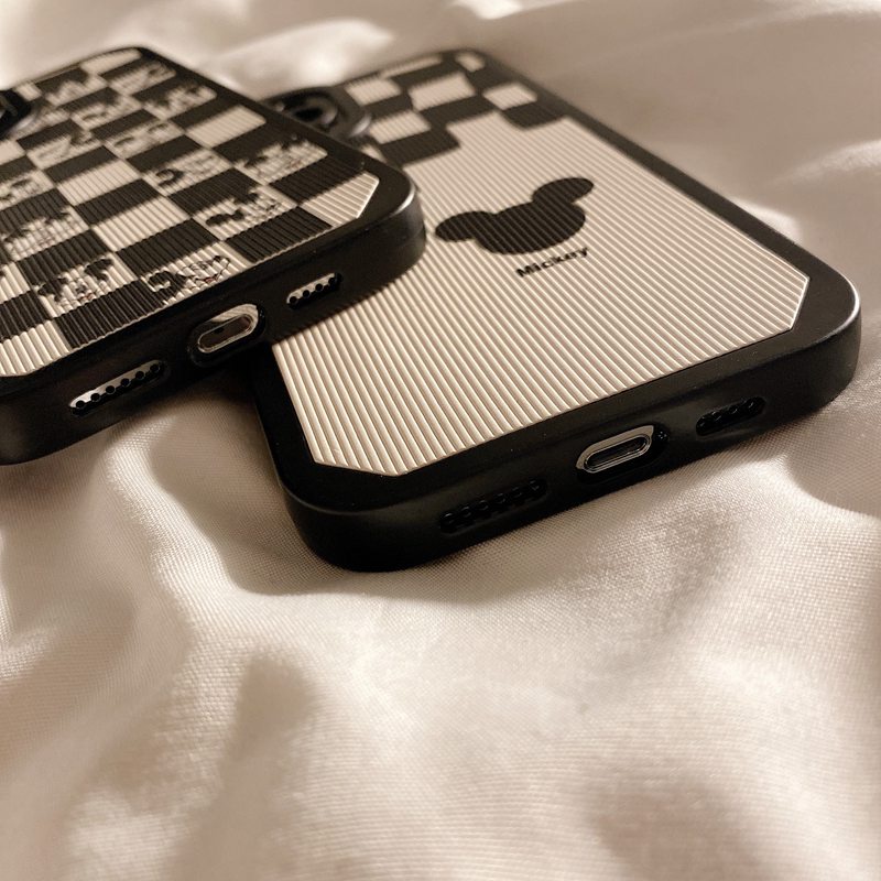 Angel Eyes Mickey Lattice Soft Case iP iPhone 7 8 + Plus X XR SE 2020 XS Max 11 12 13 Pro Max Casing Xiaomi Redmi Note 8 Pro