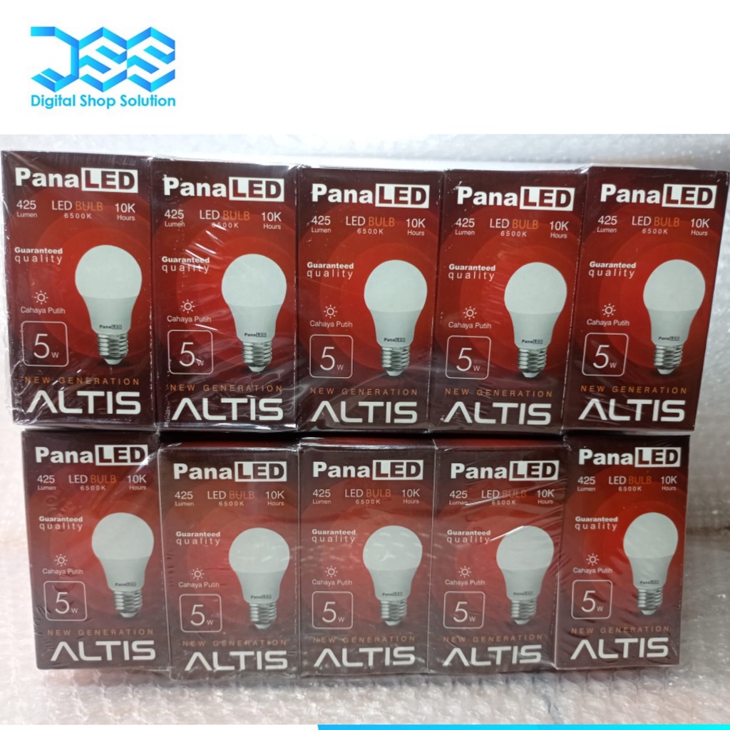 Lampu LED Murah Bohlam LED PANALED ALTIS Cahaya Putih 10PCS