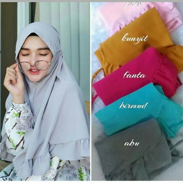 Khimar Ruffle / Bergo Ruffle / Khimar Rempel Tali / Khimar Tali Rempel