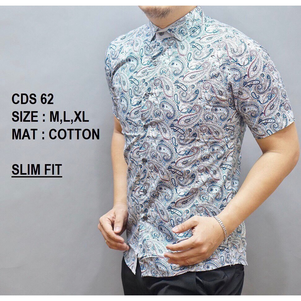 BAJU PRIA/COWOK KEMEJA BATIK PREMIUM SLIMFIT LENGAN/TANGAN PANJANG/PENDEK