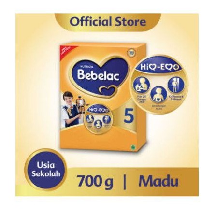 BEBELAC 5 HIQ-EQ Susu Pertumbuhan Madu Box - 700gr