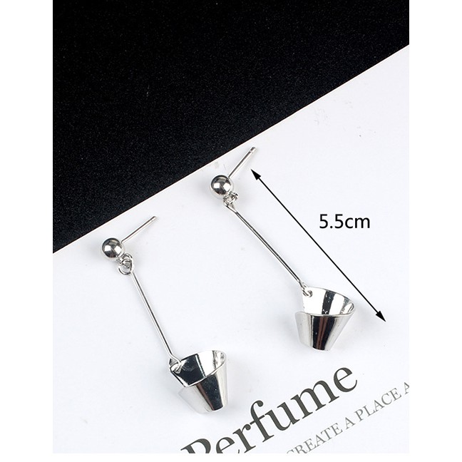 LRC Anting Tusuk Elegant Pure Color Decorated Long Earrings