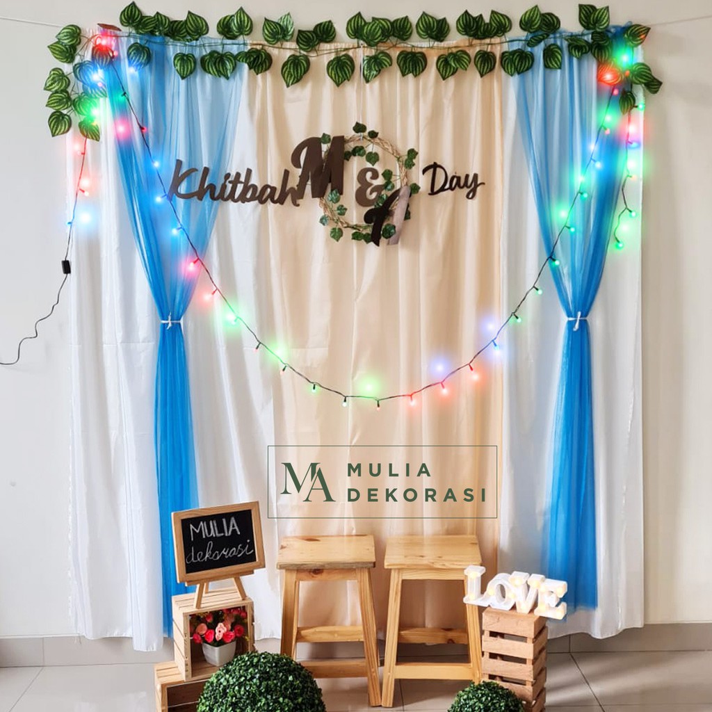 Dekorasi Backdrop Lamaran Nikahan Aqiqah Khitan Background Bekdrop Tunangan Akad Nikah Paket Mulia R