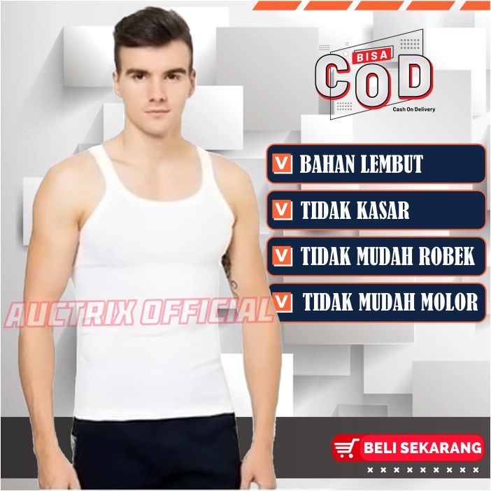 Kaos Dalam Pria Singlet Cowok Dalaman Pria Katun Melar