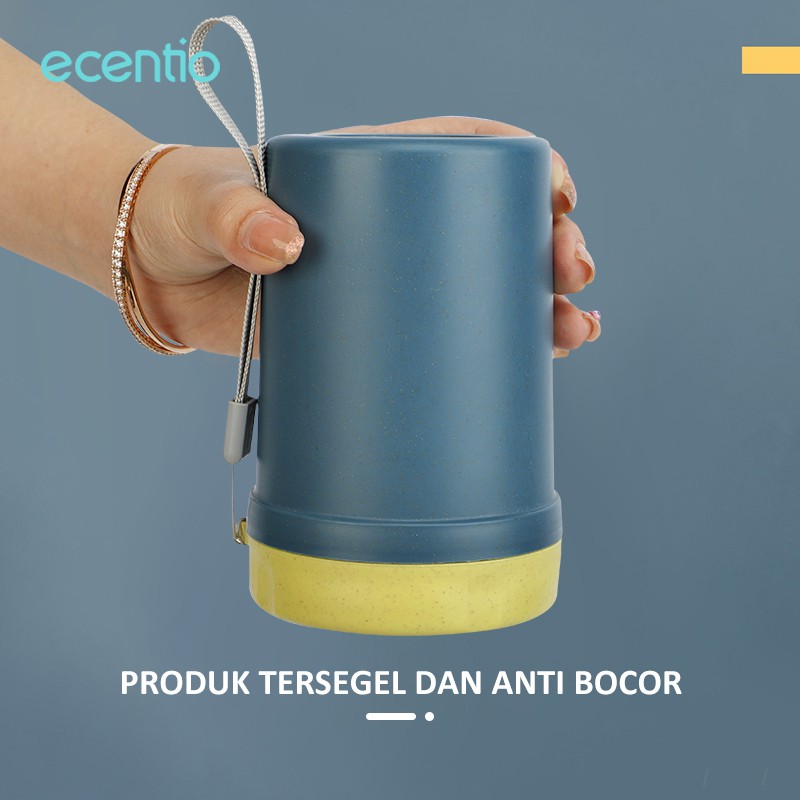 ecentio &amp; FOODI 350ml BPA Free Cangkir Dengan Sendok Anti Tumpah Portable Tempat Sup