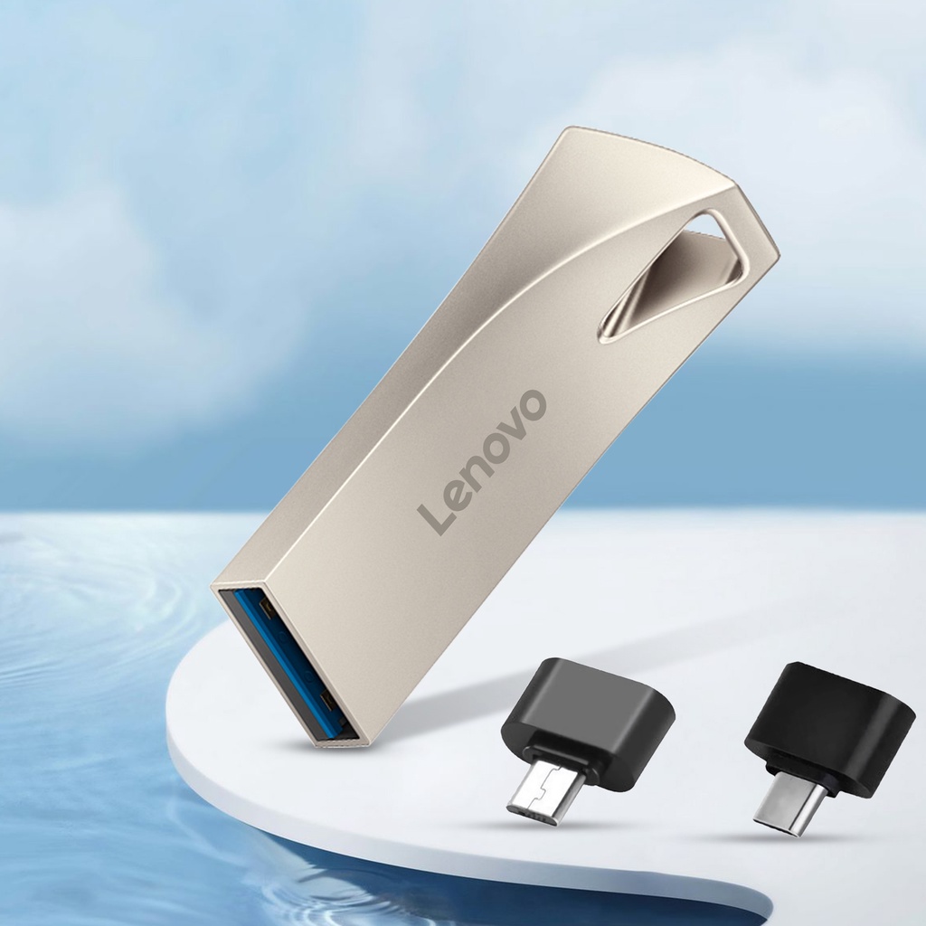 (Huluboy) Lenovo U Disk Drive USB Mini Anti Air Kecepatan Tinggi 512GB / 1TB / 2TB