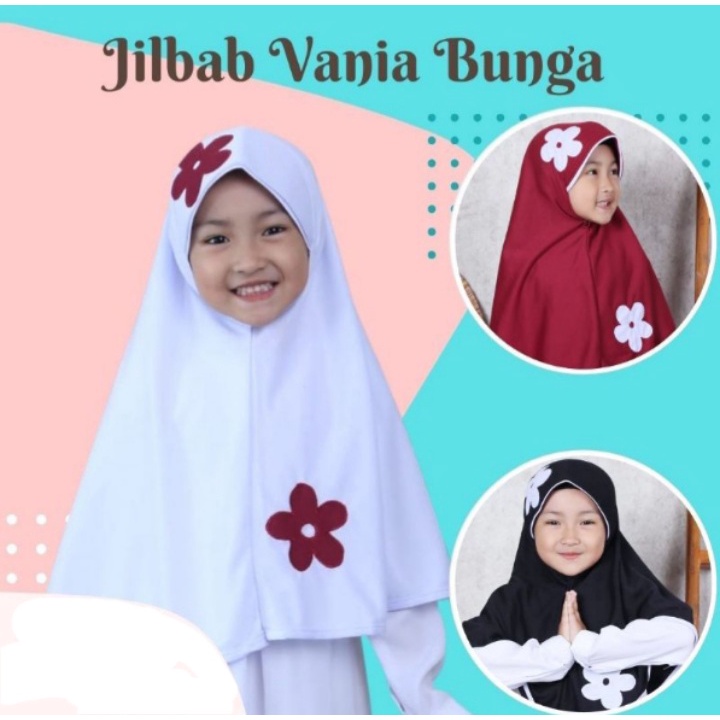 KERUDUNG ANAK SEKOLAH PAUD/SD BUNGA CEPLOK ( 6-9 TAHUN ) HIJAB SEKOLAH  JILBAB ANAK SEKOLAH