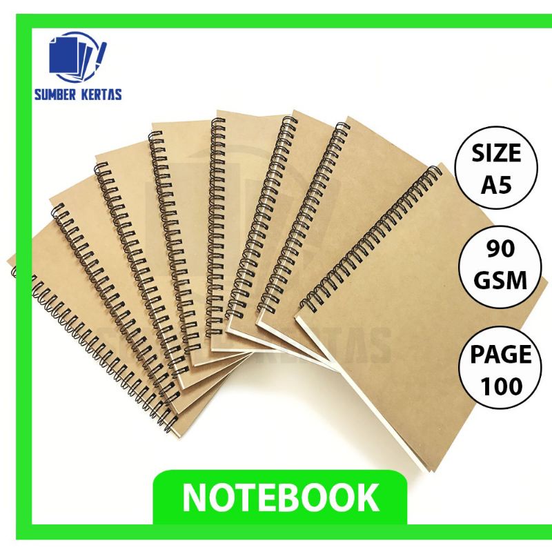 

NOTEBOOK A5/NOTEBOOK SPIRAL DOTTED#TITIK2/KOTAK2/GARIS2/BLANK#POLOS
