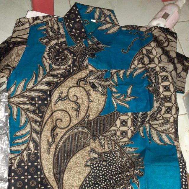 Kemeja Batik Anak Motif Keong Biru