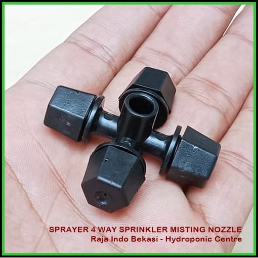 Nozel Sprinkler 4 Way Spray Misting 4 Way Mist 4 Lubang Fogger Sprayer Pengkabutan Kabut Hidroponik