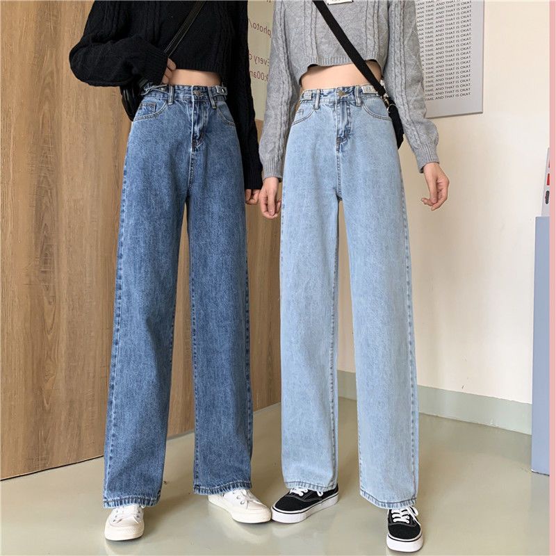 kekinian korean high waist murah boyfriend celana jeans high waist wanita kulot