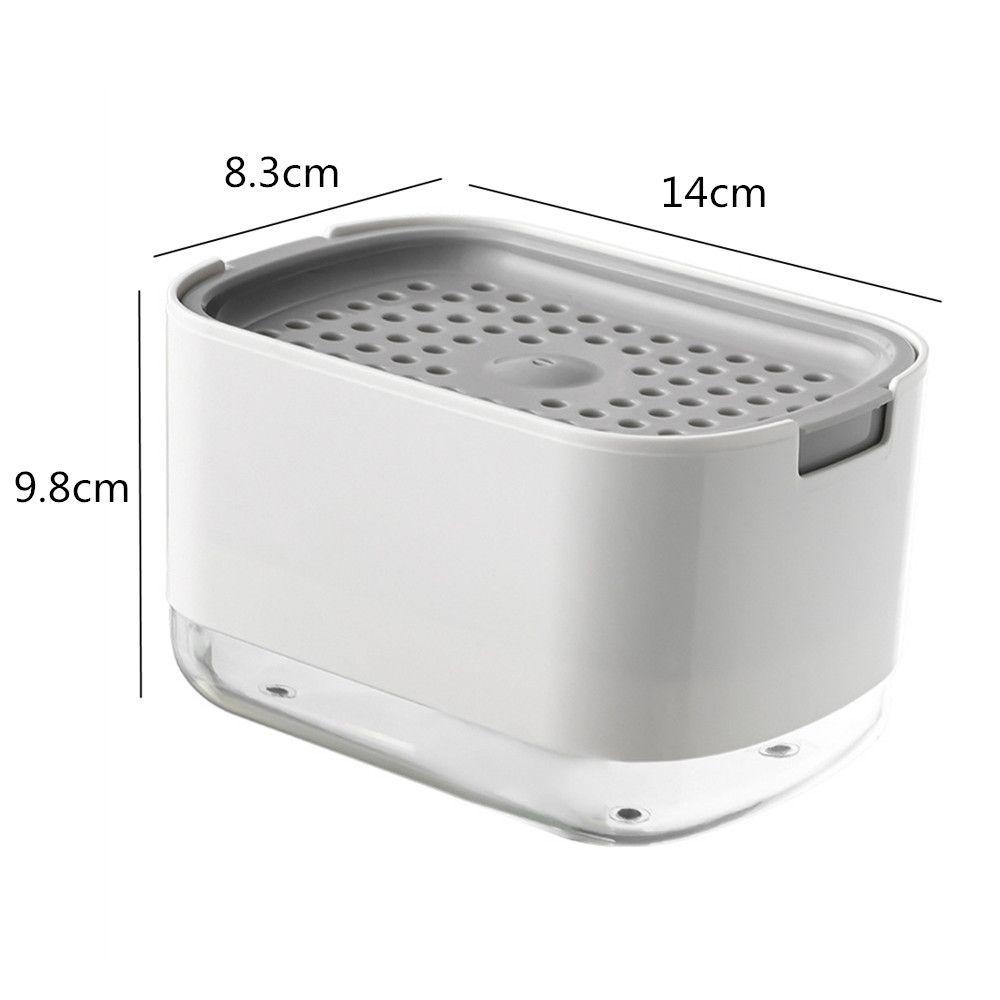 Dispenser Pompa Sabun Atas Alat Dapur Isi Detergen Double Layer Manual Press Cairan Pembersih Kotak