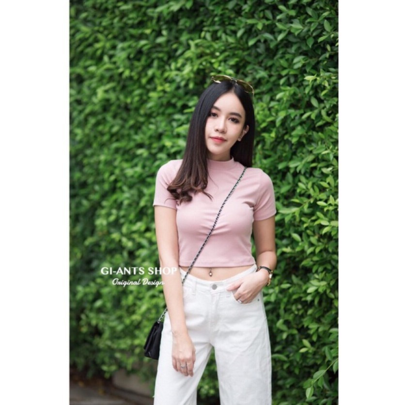 Rx Fashion Hay Neck Crop Bahan Spandex Ukuran All Size  FIT L 1R