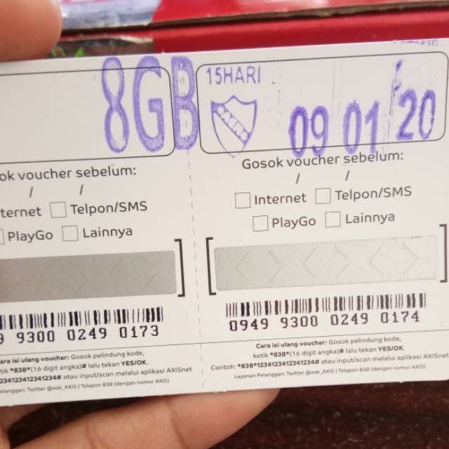 Voucher axis 8gb mini