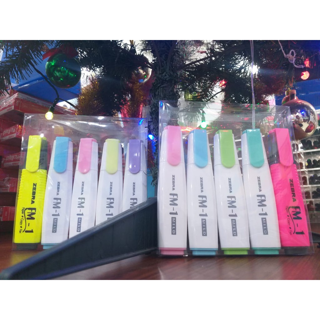 

TERMURAH!!HIGHLIGHTER FM-1 MILD ZEBRA 4 GRATIS 1