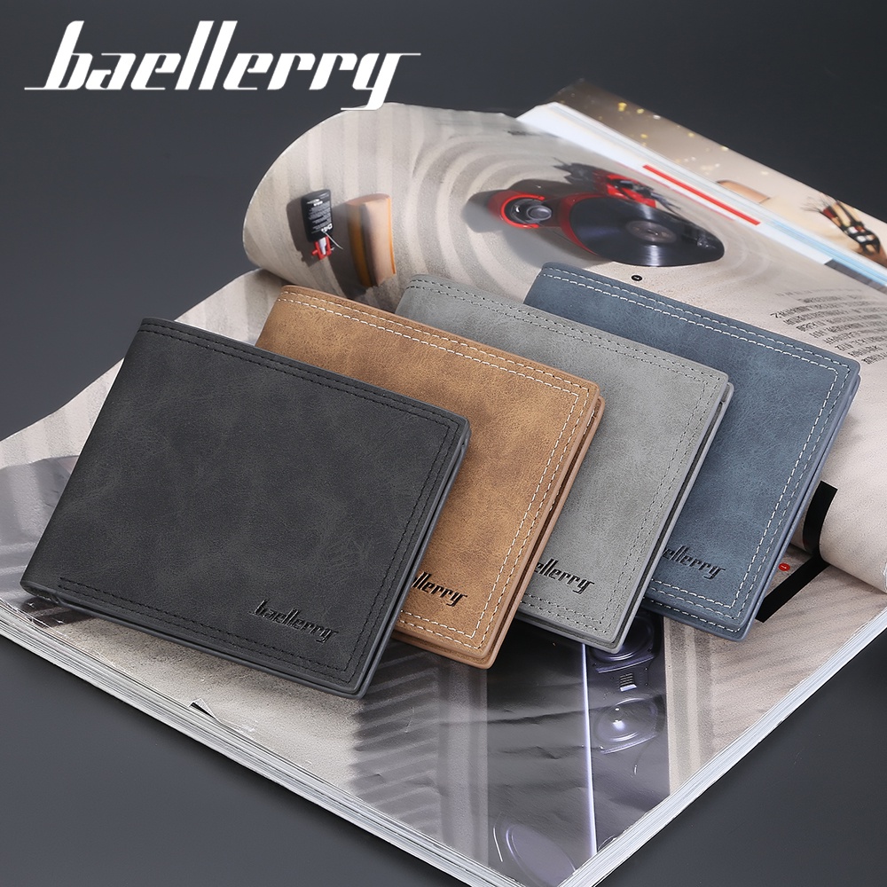 BAELLERRY D9186 Dompet Pria Bahan Kulit PU Leather Premium WATCHKITE WKOS