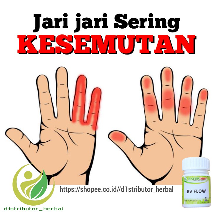 Obat Hebal Sering Kesemutan Pada Jari Tangan Kaki Otot Terasa Kaku Keram Jari Tangan Kebas Bv Flow Shopee Indonesia