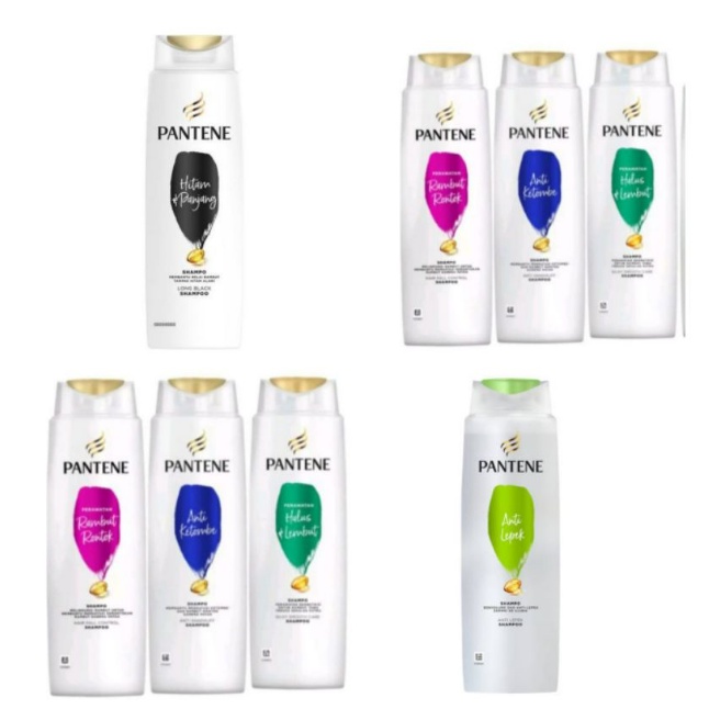 PANTENE Pro-V Shampoo dan Kondisioner Semua Varian Anti Rontok Ketome Lepek Biru Ungu Hijau Hitam Pi