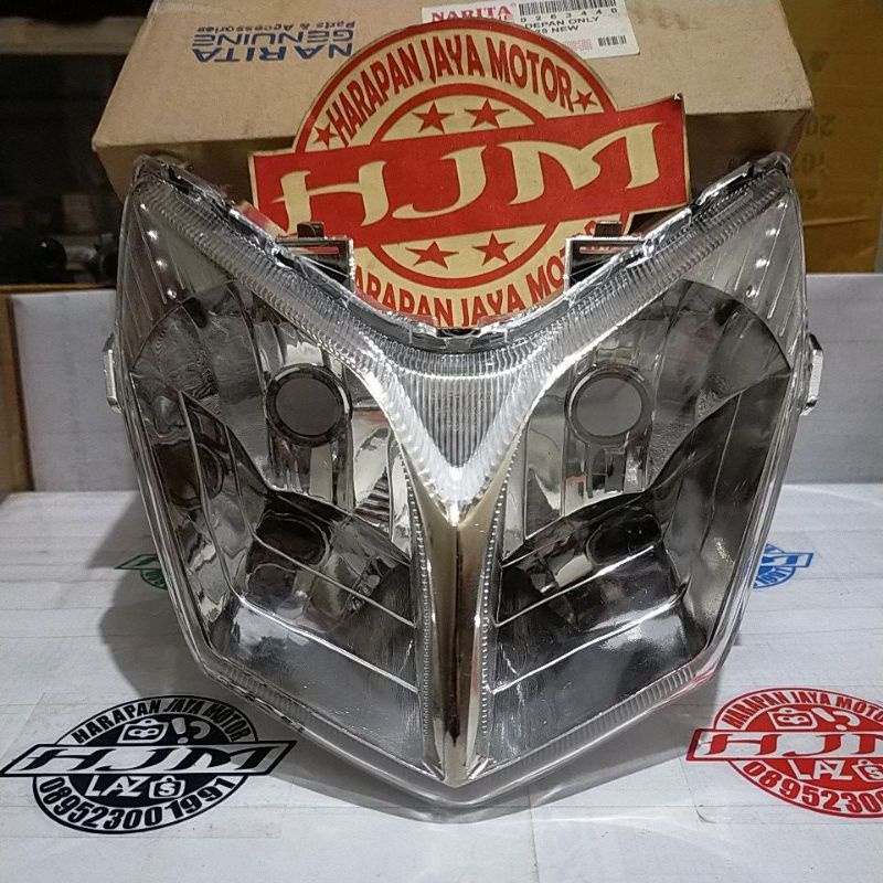 REFLEKTOR LAMPU DEPAN SUPRA X125 MATA 2 BATMAN FREE BLUBLE WAP 33110 KVL N01 HEADLAMP