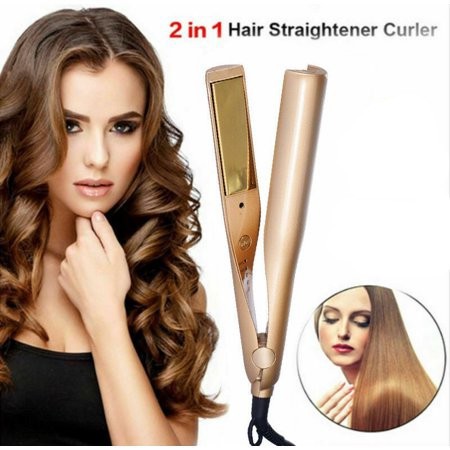 2 In 1 Mestar Iron Pro Hair Straightener Curling Iron Negative