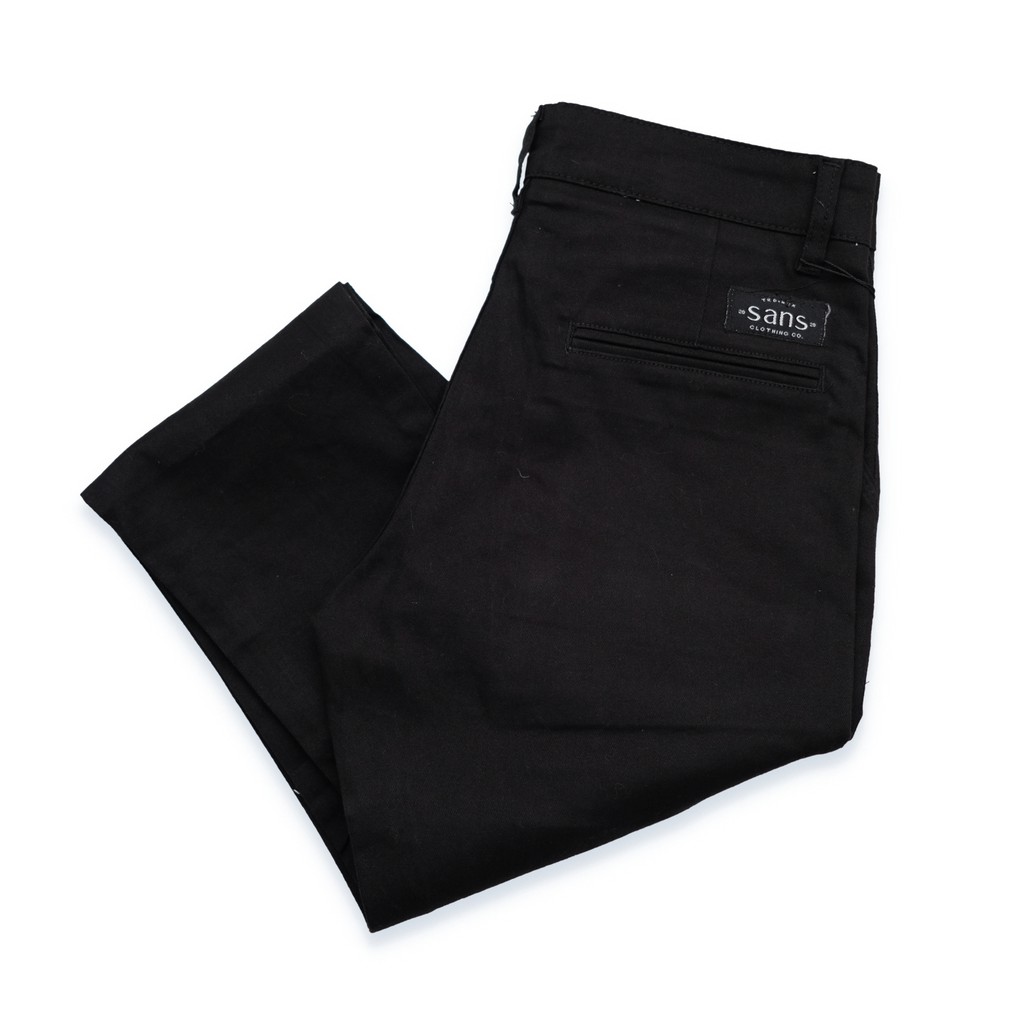 SANVANINA Celana Panjang Chino Hitam Slim Fit | Tailor Chino Black Pants H-036