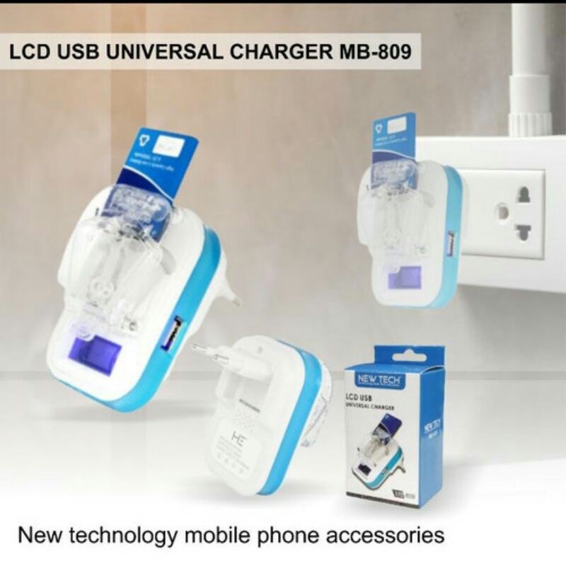 Destop Universal MB-809 Desktop Charger Kodok Jepit LCD USB Casan Hp Jadul Terlaris MB 809