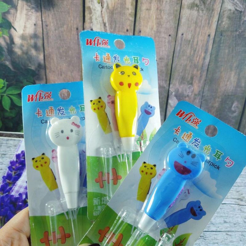 Earpick LED Karakter Cartoon Lucu Cute Animal | Korek Kuping Karakter LED - Pembersih telinga