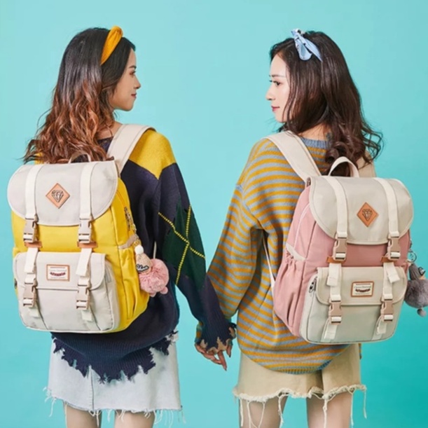 [BISA COD] Tas Ransel Sekolah Anak Tas Ransel Remaja Wanita Import Batam Backpack Korea