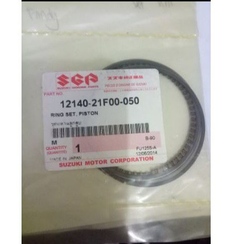 RING SET PISTON / RING SEKER SUZUKI THUNDER 125 OVERSIZE 0.50 ORI SGP MADE IN JAPAN
