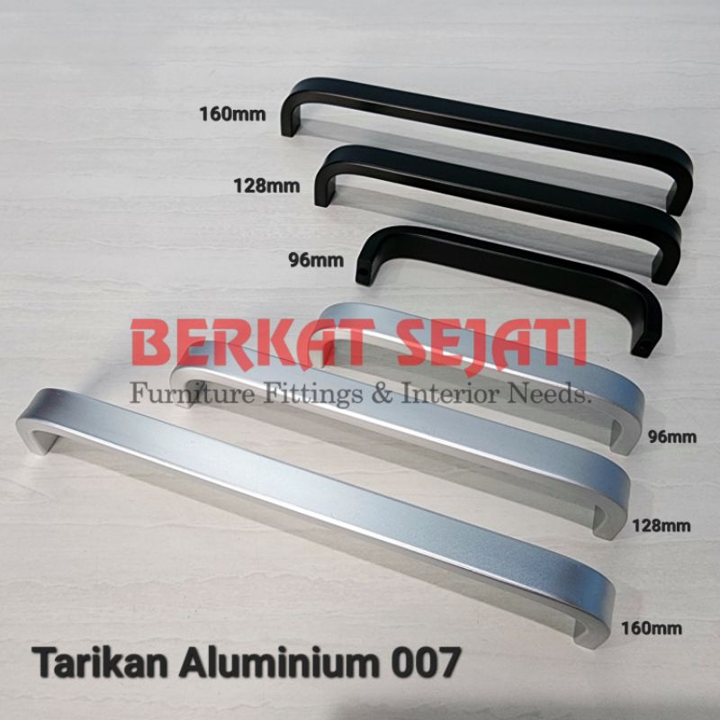 Handle Tarikan Laci Pintu Lemari Kitchen Set Minimalis Alumunium 007 160mm