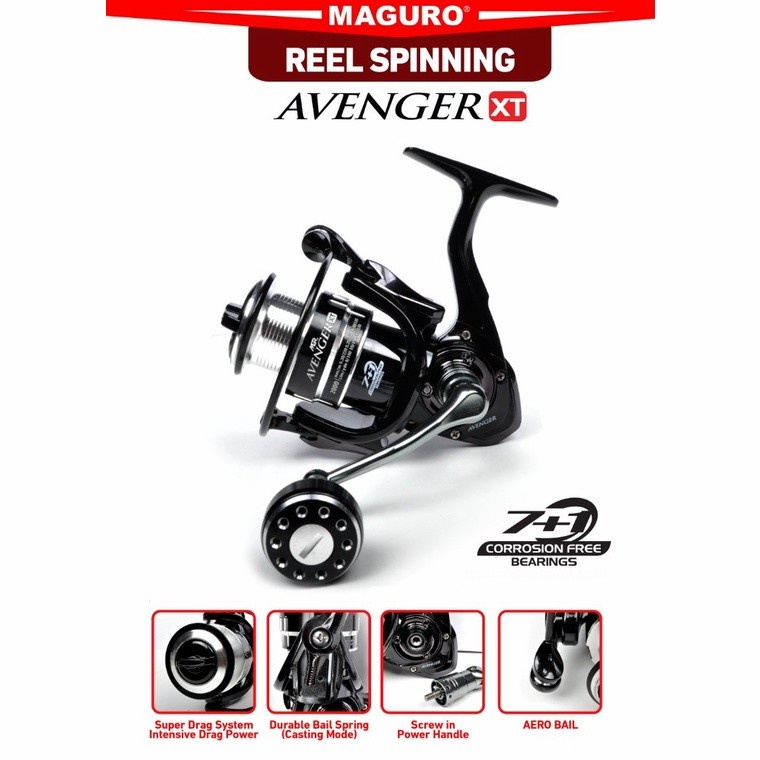 REEL MAGURO Avenger XT  2000 3000 4000 7+1 Bearings