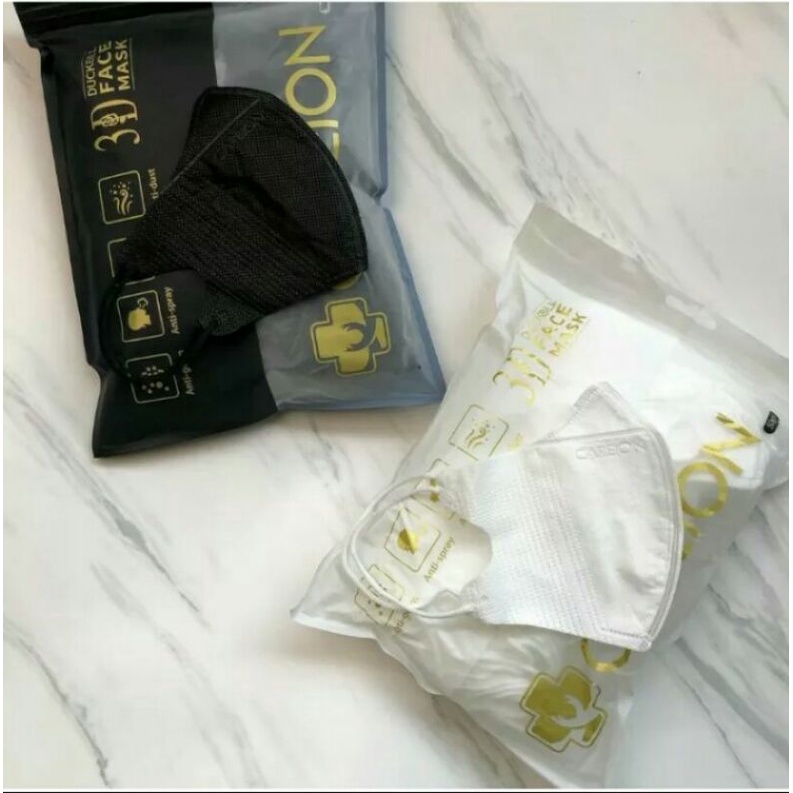 Masker Duckbill Careion Emboost 4ply Warna Putih Isi 50pcs
