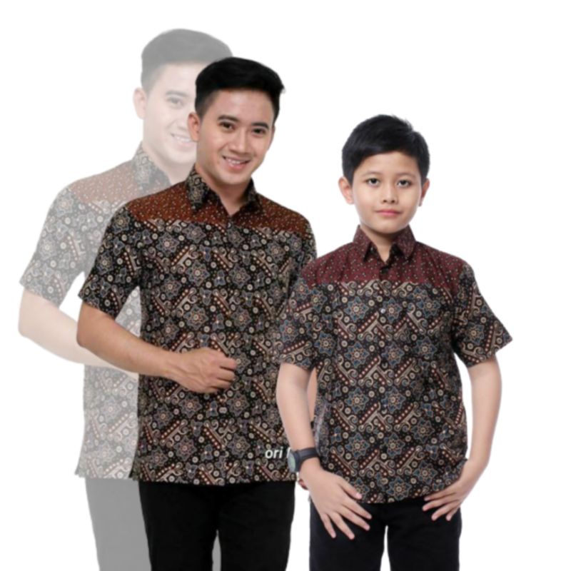 KEMEJA BATIK ANAK BAPAK LENGAN PANJANG Batik Couple Ayah Dan Anak Laki Laki Modern