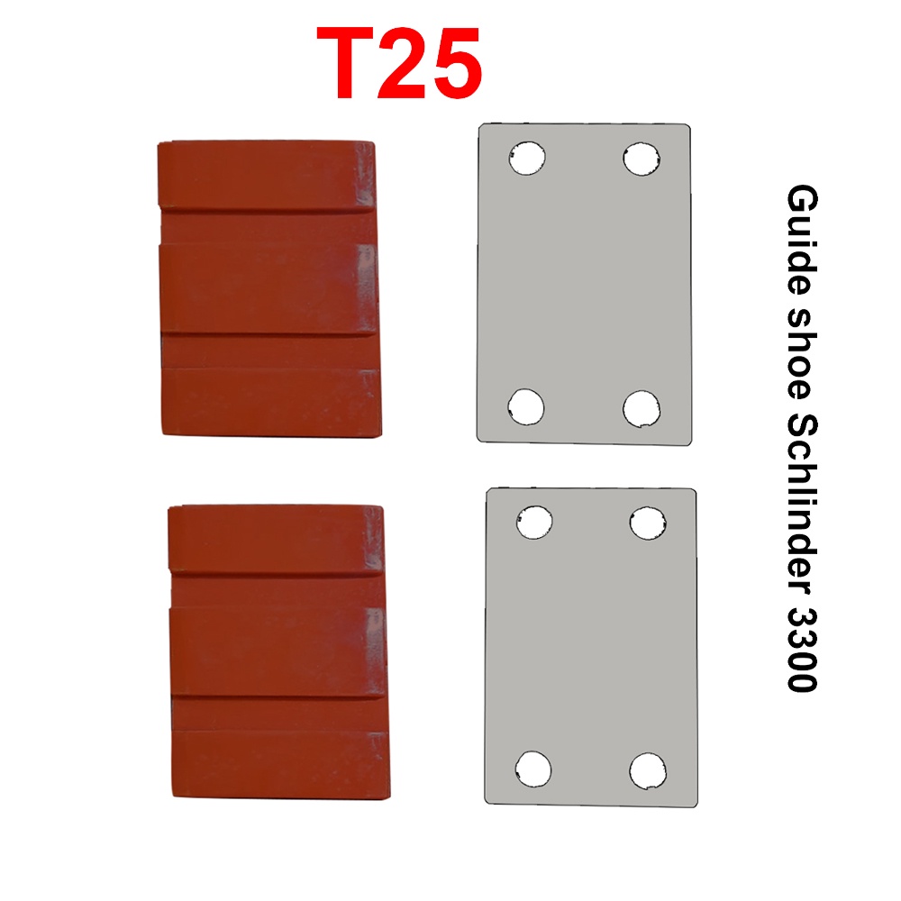 Elevator inside guide shoe inside sliding rail lift