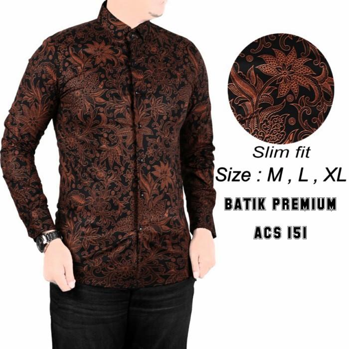 KEMEJA BATIK PRIA SLIM FIT / BAJU BATIK PRIIA SLIM FIT ACS197