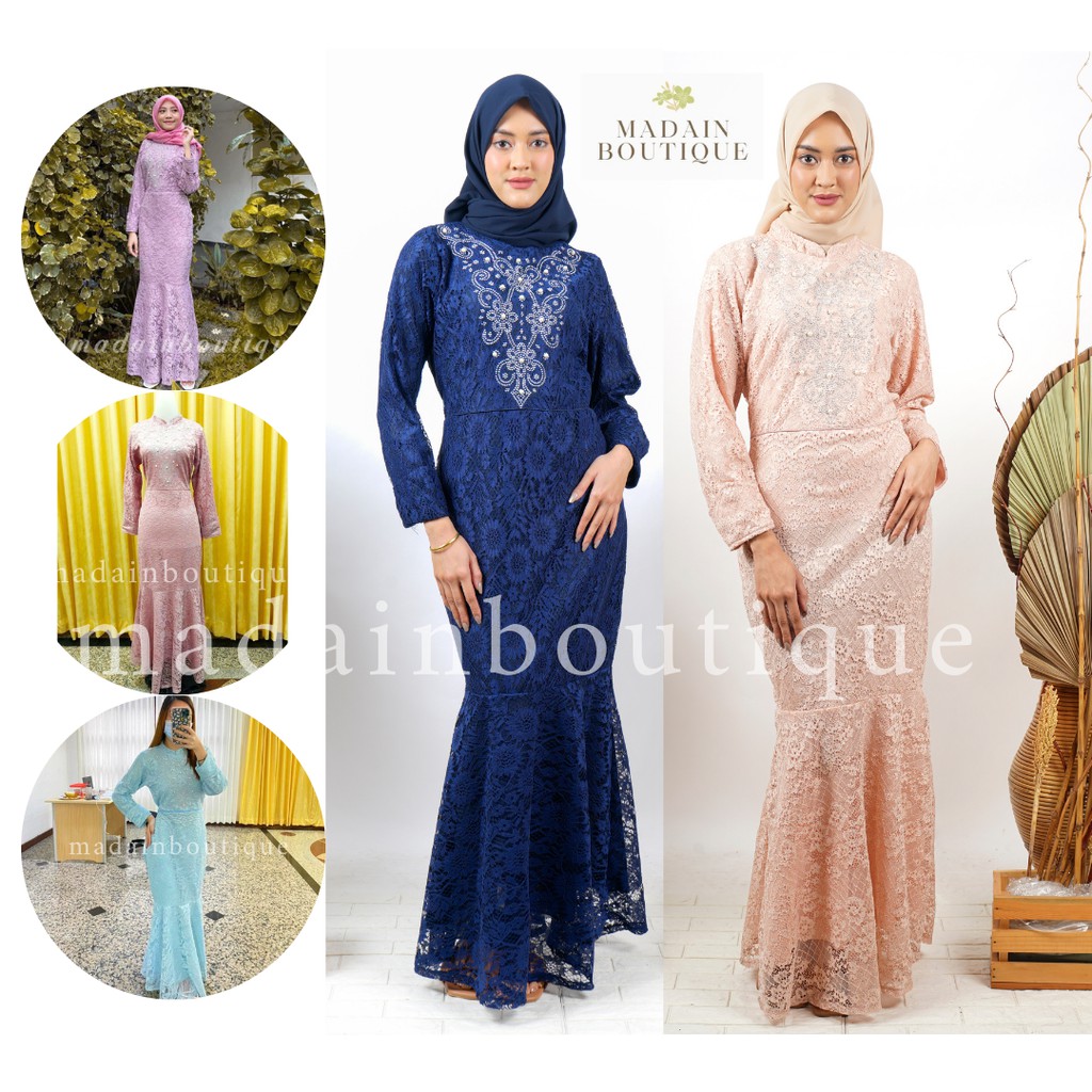 HAVANAH DRESS FULL BRUKAT DUYUNG | Gamis duyung brukat | dress duyung | bridesmaid | kebaya brukat