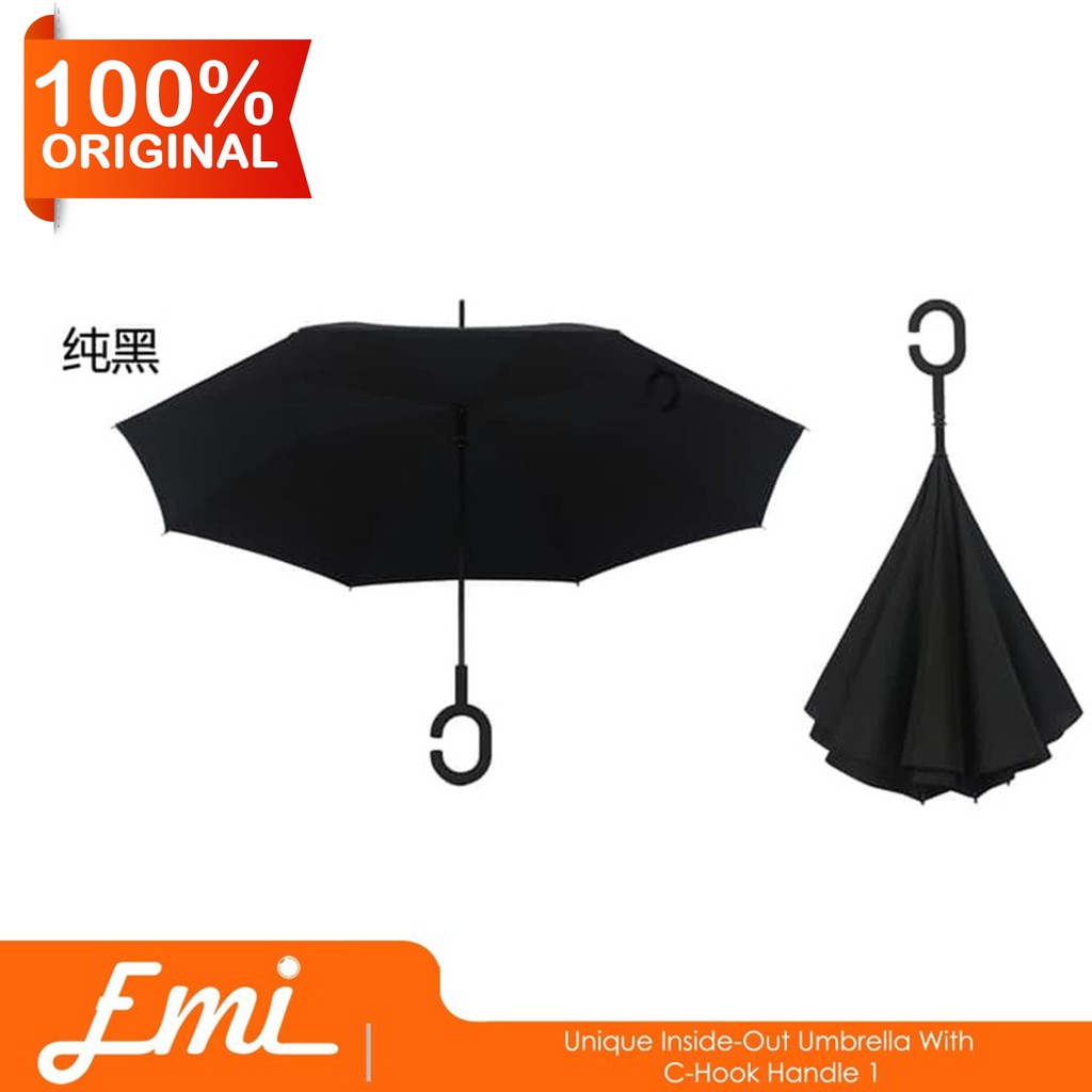 Unique Inside-Out Umbrella With C-Hook Handle 1 By Emi