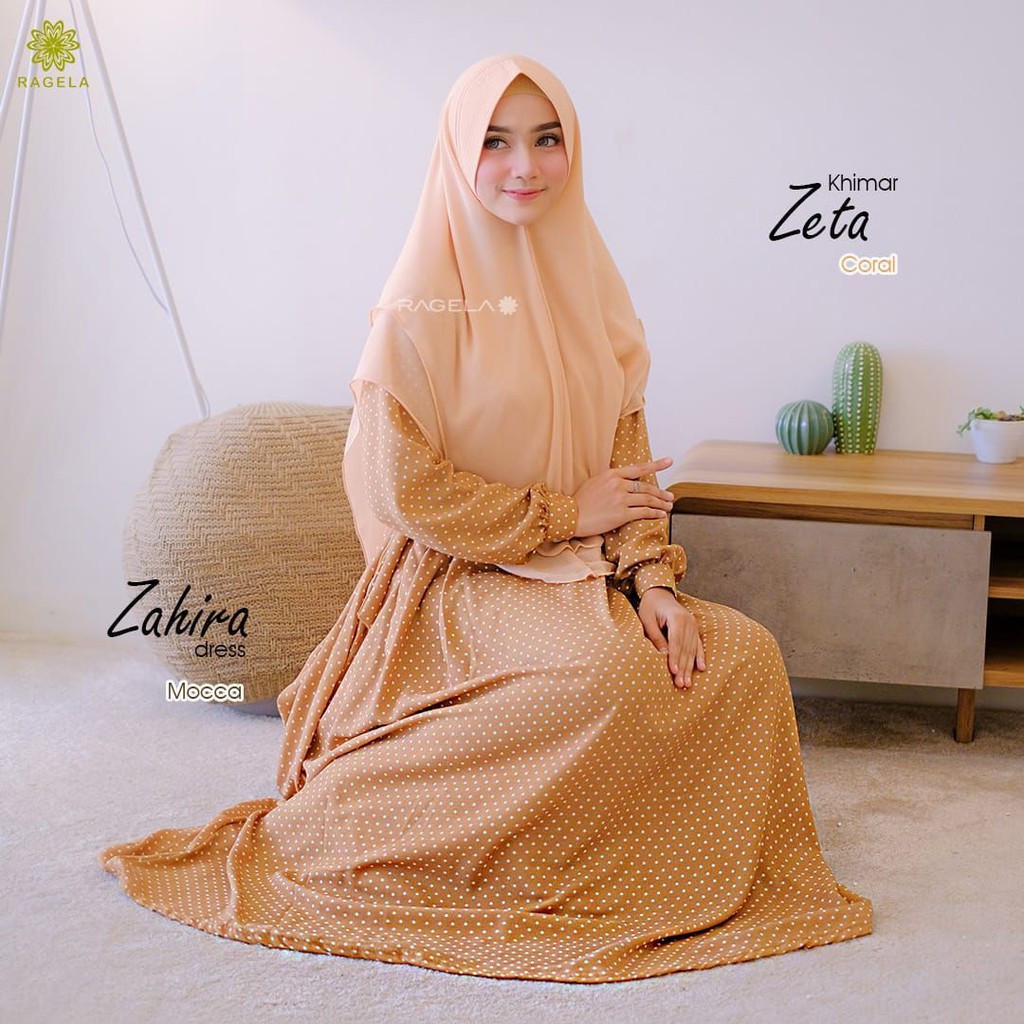 ZAHIRA DRESS BY RAGELA HIJAB BAHAN WOLLYCREPE GAMIS MURAH GAMIS BRANDED GAMIS MENYUSUI GAMIS DISKON