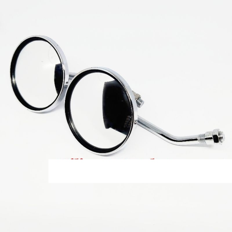 Spion Bulat Model Vespa Tiang Pendek Kecil Kaca Cembung Warna Croom Tipe Japstile Clasic Retro