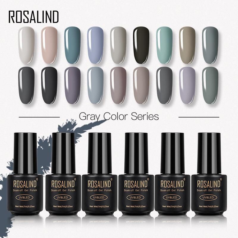 ~AB~ ROSALIND GREY COLOR SERIES Gel Nail Polish UV LED / Kutek / Cat Kuku