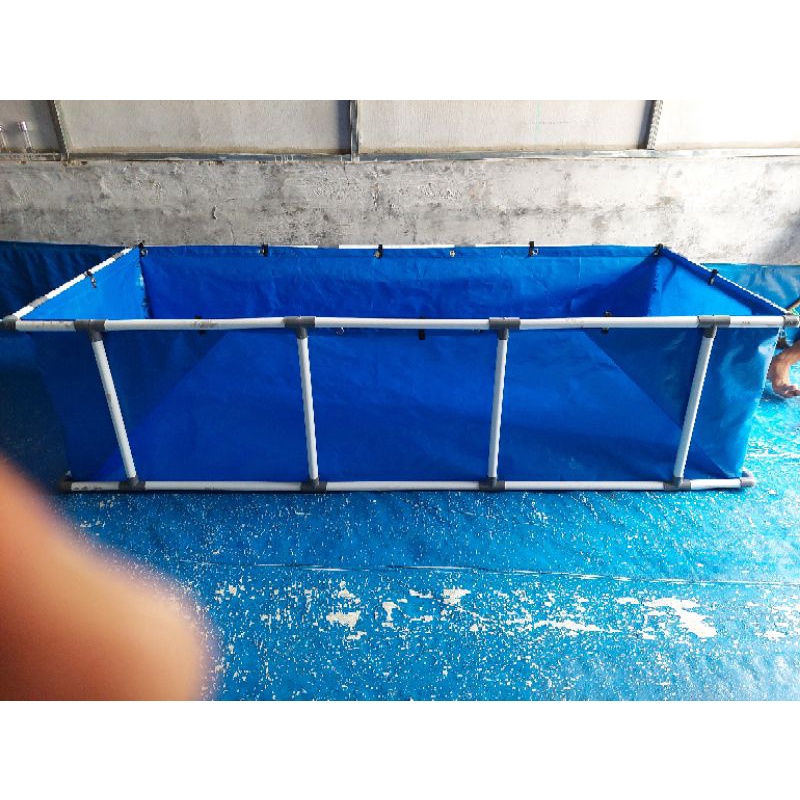 kolam uk 200x50x50 +rangka kolam power max type terpal A12 diamond.