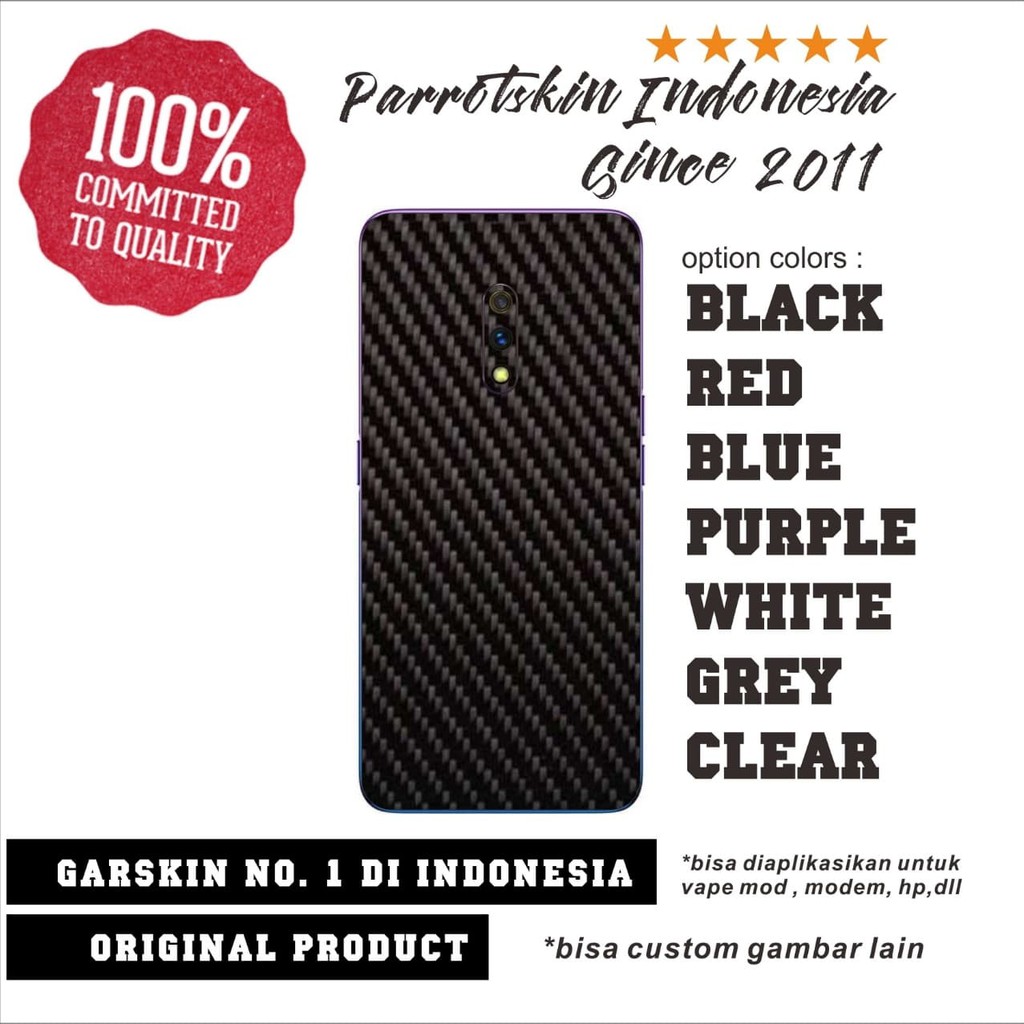 Realme X Skin Carbon Back Garskin Anti Gores